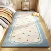 Alfombra a cuadros de color sólido Dopamine, imitación cachemir, amigable con la piel, cómoda, para dormitorio, mesita de noche, engrosada, aislante, resistente a la suciedad, tapete para mirador