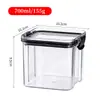 Pote Quadrado Transparente Selado para Uso Doméstico Pote para Conservar Alimentos Pote para Armazenamento de Grãos Pote para Armazenamento de Especiarias Frutas Secas e Alimentos