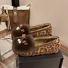 Zapatos de Algodón Cómodos con Pelo para Mujer, Planos, de Moda, Cálidos, con Forro de Terciopelo Plus, Colgante Nuevo Otoño Invierno 2026, Estilo Coco
