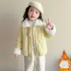 Abrigo de Invierno para Niñas 2026 Nuevo Engrosado Infantil de Invierno Elegante Doble Algodón Más Terciopelo Ropa de Algodón Ropa de Algodón Acolchada para Bebé