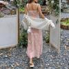 Vestido Suspenso Estampado Europeu e Americano Transfronteiriço Fresco e Doce Estilo Fada com Renda na Cintura e Retalhos Pg8795