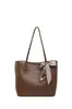2026 Bufanda de Seda con Bloques de Color de Verano Bolso Tote para Mujer Gran Capacidad para Viajar al Trabajo Bolso de Hombro Único para Compras Simple Stock de Fábrica al por Mayor