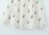 Vestido de tirantes con estampado de espina de pez en la cintura para mujer, estilo europeo y americano, primavera 2025, longitud media 7528