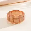 Pulseira Larga em Formato de Diamante na Cor Café de Acrílico Transfronteiriça Europeia e Americana com Design Único, Joia Vintage Maillard para Mulheres