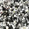Miçangas de vidro sortidas de 3-12 mm, multicoloridas, para fazer colares e pulseiras DIY, contas redondas, materiais para colares e pulseiras artesanais, acessórios de joias