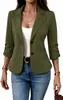 2026 Amazon WISH Comércio Exterior Outono Manga Três Quartos Cor Sólida Cardigan Blazer Moda Feminina Roupa de Negócios