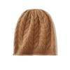 Cachemira 2026 Otoño e Invierno Nuevo para Mujer de Gama Alta Color Sólido Tejido de Punto Trenzado Engrosado Protector de Orejas Cálido de Punto con Borde Enrollado