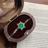 Nuevo Pulsera de Calabaza de la Fortuna de Jade de Espuma de Agua Natural Incrustado Estilo Chino para Mujer, Temática de Gato, Nicho, Versátil, Lujo Ligero, Joyería de Alta Gama