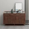Nuevo Juego de Mesa y Sillas de Comedor Estilo Chino, Madera Maciza, Muebles Modernos de Nogal Negro Norteamericano para Uso Doméstico, Mesa de Comedor para Casa Completa de Villa