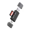 Lector de tarjetas transfronterizo 3.0, lector de tarjetas de memoria para cámara, lector de tarjetas multifuncional USB Tipo-C, SD/TF de alta velocidad