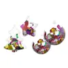 3-90cm Bola de Plástico Transparente Decorativa Navideña Bola Navideña Flor Eterna Bola Redonda Hueca Bola Decorativa Colgante de Acrílico
