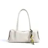 2026 Bolso de Hombro Simple de Cuero Genuino con Diseño de Nicho y Colgante Exquisito Bolso Tote Casual con Textura Relajada Bolso de Mano