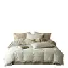 Juego de Ropa de Cama Jacquard Lavado de Alta Gama de 60 Hilos, Cuatro Piezas, Sábana Bajera de Algodón Puro, Funda de Edredón, Juego de Cama de Tres Piezas, Estilo para Todas las Estaciones