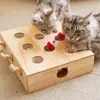 Juguete de Gato Whack-A-Mole, Juguete de Ratón para Gatos, Suministros de Autoentretenimiento y Alivio del Aburrimiento, Juguete de Madera Maciza para Mascotas para Gatitos para Gastar Energía