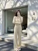 Traje Deportivo Casual Estilo Europeo para Mujer Otoño 2026 Nueva Moda Chic Reductor de Edad Sudadera con Cremallera Doble y Cuello Alto Conjunto de Dos Piezas