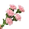 Decoraciones de Claveles Hechas a Mano con Palo Retorcido para el Día de la Madre y el Día del Maestro, Materiales de Decoración con Flores Artificiales, Flores para Decoración del Hogar