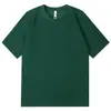 Nova Camiseta Sorona de Manga Curta 260g, T-shirt de Cor Sólida Antibacteriana de Manga Curta para o Verão, Gola Redonda Solta de Seda Ice