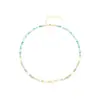 Collar en capas popular de TK con cristal rosa, cristal de fresa verde y perla de agua dulce para mujer, diseño original verde, cadena de clavícula de alta gama