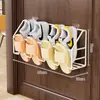 Zapatero de Pared Detrás de la Puerta, Organizador de Almacenamiento de Zapatos, Estante de Pared, Organizador de Pantuflas, Zapatero Simple de Borde Delgado para Secar Zapatos