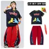Roupas de Hip-Hop Street Dance Infantil Roupa da Moda para Meninos Conjunto de Fantasia de Dança Roupa de Performance Hip-Hop para Meninos
