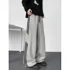 Pantalones casuales holgados y transpirables estilo americano con estampado de dragón, pantalones de pierna ancha de tres secciones para verano, pantalones deportivos rectos de moda para hombre