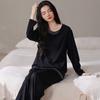 Pijama para Mujer Primavera y Otoño Algodón Puro Manga Larga Pantalón Dulce Degradado Casual Ropa de Casa 2025 Nuevo Traje Estilo Juvenil