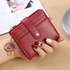 Carteira Feminina Simples Estilo Europeu e Americano Modelo Curto 70% de Desconto Carteira Pequena para Mulheres Porta-Chaves Moedas Cartões Carteira de Couro Fashion Versátil