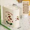 Papelera Estrecha de Baño Doméstica de Gran Capacidad con Tapa, Estética Alta Linda Dopamina