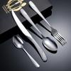 Cross-border aço inoxidável louça Set Star Diamond Steak Faca Sobremesa Garfo Colher Alça Ouro banhado Caixa de presente Western Food Quatro peças principais