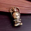 Lingote Pixiu Mono Regla Sun Wukong Bastón Mágico Calabaza de Cobre Hebilla Sun Wukong Llavero Colgante Estilo Chino