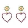 Populares Carnaval Europeo y Americano Transfronterizo Amazon Amor Moda Combinan con Todo Moda de Lujo Ligero Pendientes Pendientes Joyería Yiwu