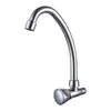 Grifo de Cocina de Refrigeración Único Tipo Pared Giratorio Fregadero para Verduras de Hogar Piscina de Lavandería de Balcón Boquilla de Agua Horizontal