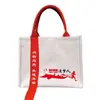 Bolsa de Lienzo para Streamer Logo Personalizado Bolso Tote Elegante Bolso de Lona Recubierta Entorno Escolar Empresarial Bolsa de Yute Ecológica