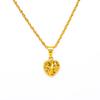 Colar Pingente Onda d'Água Latão Banhado a Ouro Onda d'Água Coração de Amor Pequeno Coração de Pêssego Corrente de Ouro Imitação Joia Corrente Grande de Ouro para Mulheres