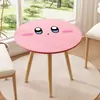 Mesa Redonda Pequeña, Mesa de Café para Sala de Estar, Mesa Lateral para Sofá, Mesa de Café Perezosa para Apartamento de Alquiler, Mesa de Comedor Kirby de Madera Maciza