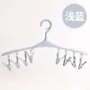 Cabide de plástico com 8 ganchos à prova de vento, fivela multifuncional para pendurar roupas, meias, clip para roupa íntima, varal, atacado