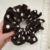 Elástico de Cabelo Coreano de Bolinhas Grandes para Rabos de Cavalo, Alta Elasticidade, Corda de Cabelo Não Danifica, Scrunchie Moderno