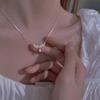 Collar Chapado en Plata Diosa Laurel para Mujer, Estilo Lujo Ligero, Cadena Clavícula Popular, Regalo de Cumpleaños y San Valentín para Novia