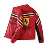 Traje de Carreras F1 Transfronterizo, Traje de Motocicleta Retro, Chaqueta Totalmente Bordada, Traje de Ciclismo Impermeable y a Prueba de Viento para Hombre, Estilo Unisex Vies