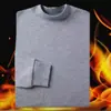 Conjunto de Roupa Íntima Térmica de Algodão 100% Puro Outono Camada Base Masculina Gola Redonda Fina Camisa Térmica de Algodão Outono e Inverno