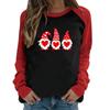 Camiseta Feminina Europeia e Americana Dia dos Namorados Manga Longa Estampada Amor de Anão Idoso Camiseta de Casal Duas Cores Manga Longa Atacado