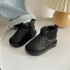 Botas de nieve gruesas con forro de felpa para bebé niña, estilo coreano, cómodas botas cálidas de algodón con suela blanda para bebés, zapatos de algodón para niños pequeños de invierno