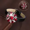 Pulsera de Flor de Zirconia Colorida Estilo Palacio, Pulsera Multicolor Versátil de Alta Gama para Mujer, Exclusivamente para Ventas Transfronterizas, Directamente del Fabricante