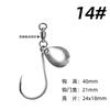 Señuelo anzuelo giratorio con rodamiento de bolas lentejuelas giratorias señuelo falso anzuelo simple anzuelo de hierro pesca marítima ligera ensartado anzuelo para lubina caballa