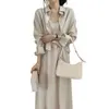 Estilo Coreano Chic Primavera y Otoño Estilo Francés Retro Elegante Reductor de Edad Sexy Vestido de Tirantes Conjunto de Dos Piezas de Camisa y Chaqueta para Mujer