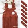 Amazon Transfronterizo Caminero de Mesa de Tela Arrugada Estilo Bohemio Gasa Retorcida Arrugada Decoración para Boda Fiesta Caminero de Mesa