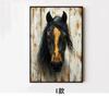 E-Commerce Atacado Estilo Artístico Cavalo Pintura Decorativa Entrada Sala de Estar Estilo Atmosférico Arte Moldura PS Liga de Alumínio Porcelana de Cristal Pintura