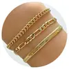 Popular Europeo y Americano Nuevo Pulsera Apilable Cadena Pulsera Set Simple y de Moda 2024 Moda Tendencia Modelo para Mujer
