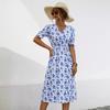 2024 primavera y verano nuevo ropa de mujer transfronteriza europea y americana estación independiente de Amazon popular eBay venta caliente vestido con cuello en V