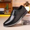Zapatos de Hombre de Gran Tamaño Transfronterizos 2025, Zapatos Casuales de Cuero Ligeros a la Moda, Zapatos de Vestir Individuales para Hombre con Cordones para Todas las Estaciones, Venta al por Mayor de Fábrica para Vestir Formal